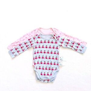 3/$25 Uniqlo Toddler Girl Long Sleeve Bodysuits Onesies 2-pcs Cotton 18-24M 90cm